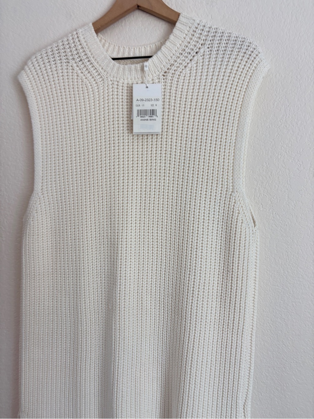 NWT Anine Bing Cable Knit Olivier Sweater in Ivory - Picture 12 of 12